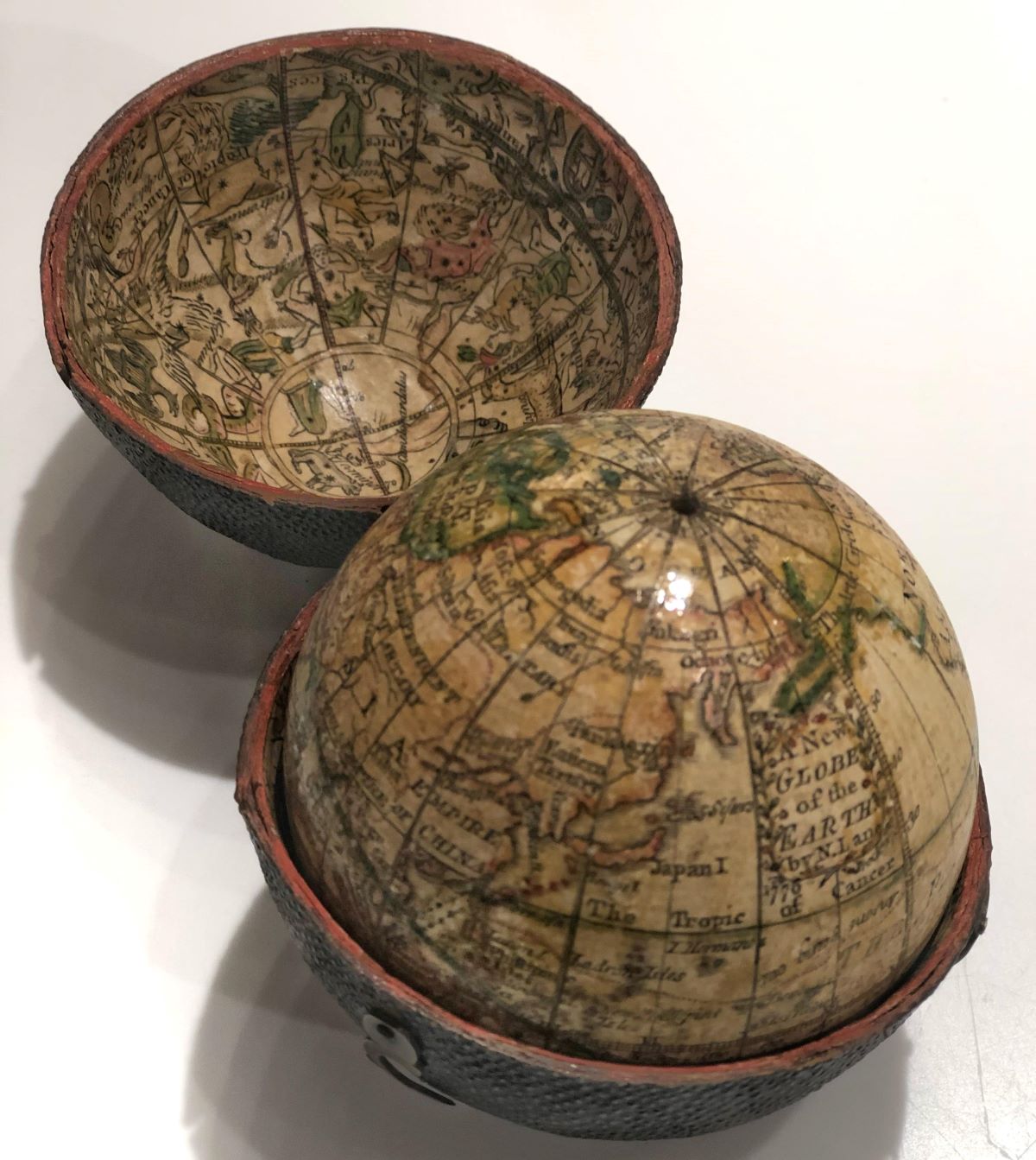 Sold at Auction: Royal geographical Society world globe on wooden