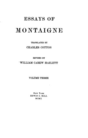 montaigne essays reddit