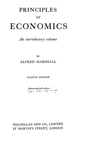 alfred marshall principles of economics