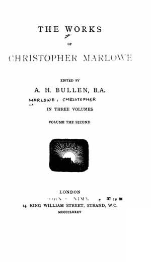 The Works of Christopher Marlowe, vol. 2