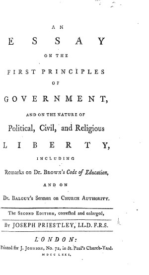 An Essay on the First Principles of Government