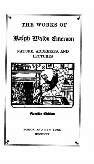 The Works of Waldo Emerson, vol. 1 (Nature, Addresses, and Lectures) | Online of Liberty