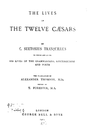 The Twelve Caesars by Suetonius