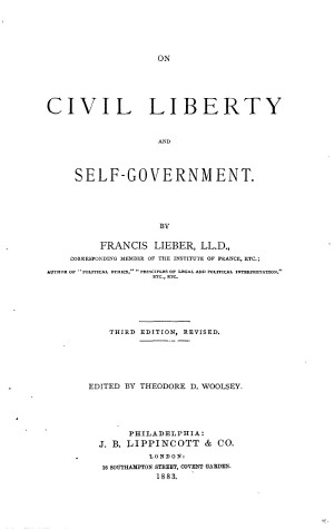 On Civil Liberty and Self-Government