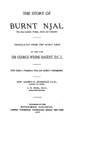 The Story of Burnt Njal  Online Library of Liberty