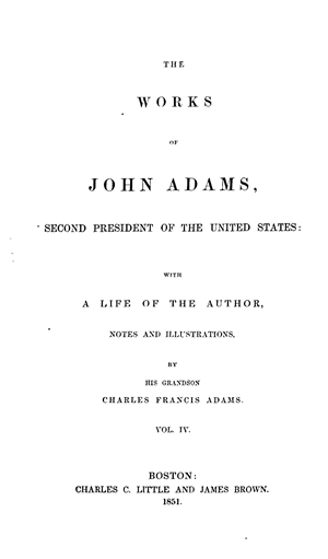 The Works of John Adams, vol. 4