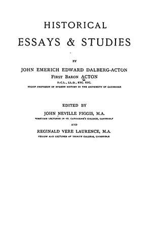 Historical Essays and Studies