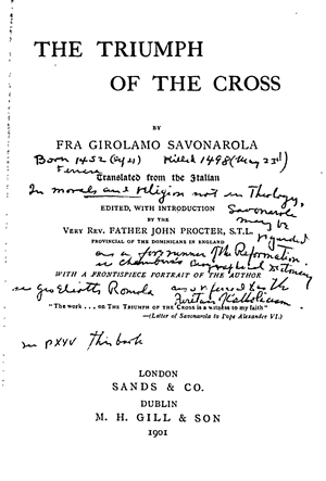 The Triumph Of The Cross Online Library Of Liberty