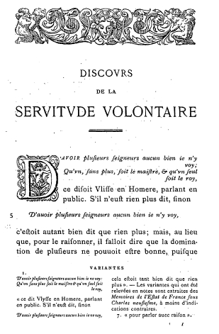 The Discourse Of Voluntary Servitude Online Library Of Liberty