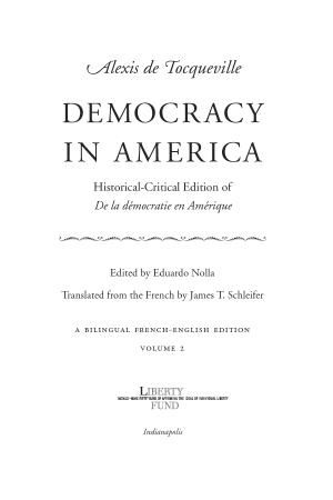 Democracy in America: Historical-Critical Edition