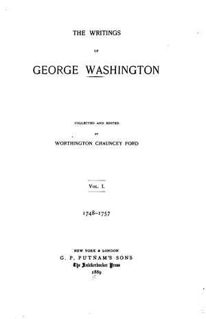 The Writings of George Washington, 14 vols.