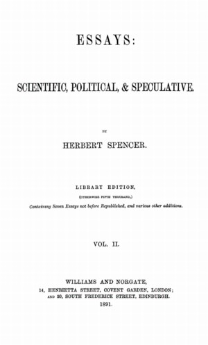 Essays: Scientific, Political and Speculative, Vol. 2