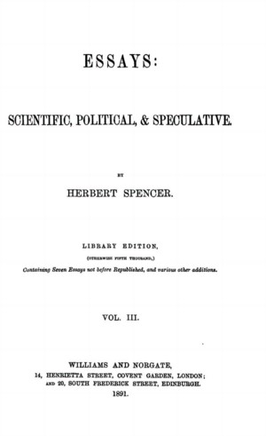 Essays: Scientific, Political, and Speculative, vol. 3