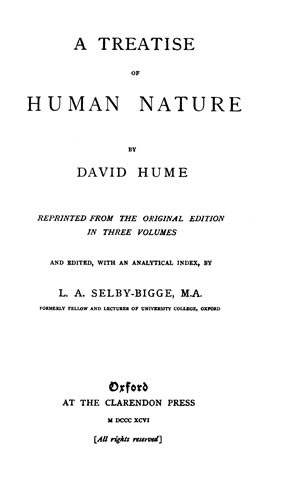 Treatise of Human Nature Library of Liberty