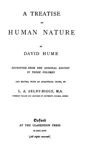 A Treatise Of Human Nature Online Library Of Liberty