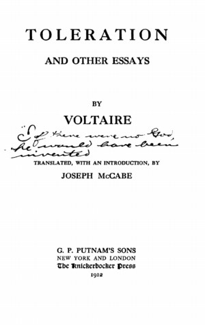 Toleration and Other Essays