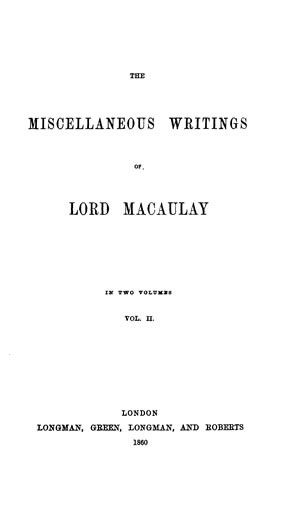 Miscellaneous Writings, Vol.2