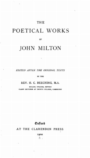 Familiar Subjective The sky The Poetical Works of John Milton | Online Library of Liberty