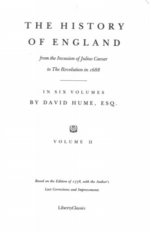 The History Of England Vol 2 Online Library Of Liberty