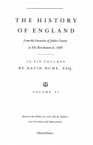 The History of England, vol. 6
