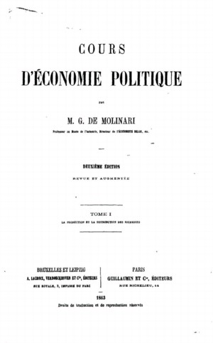 Cours D Economie Politique Vol 1 Online Library Of Liberty