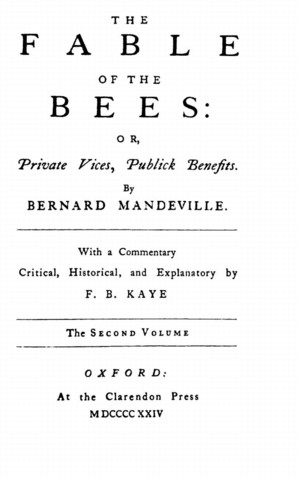 The Fable of the Bees or Private Vices, Publick Benefits, Vol. 2