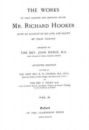 The Works of Richard Hooker