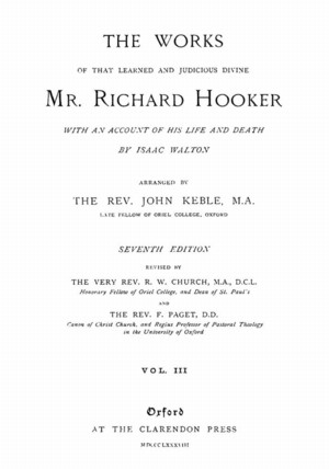 The Works of Richard Hooker, vol. 3