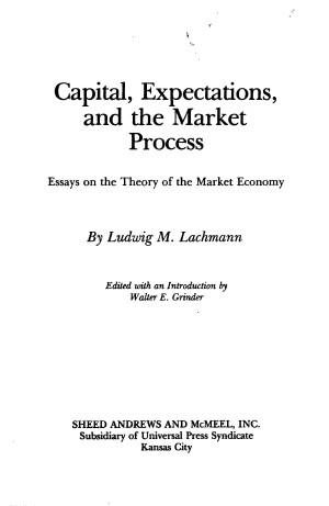Capital, Expectations, and the Market Process